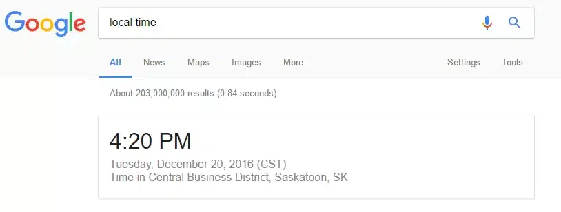 Find the local time