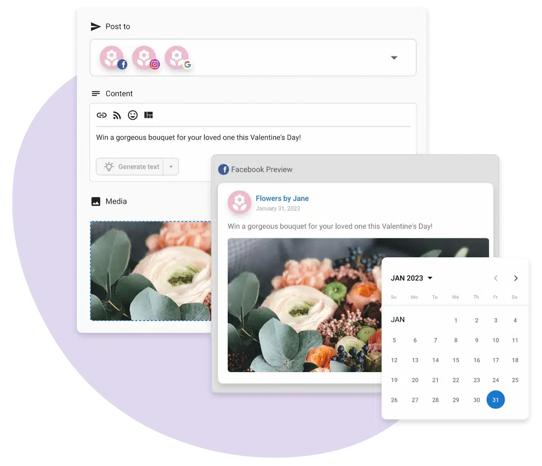 ai marketing tools: vendasta social media management