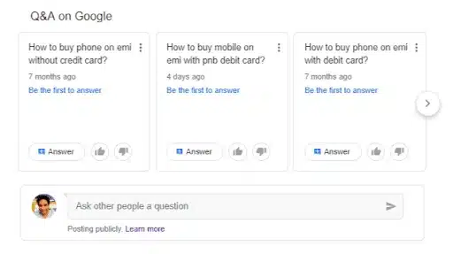 Q&A feature