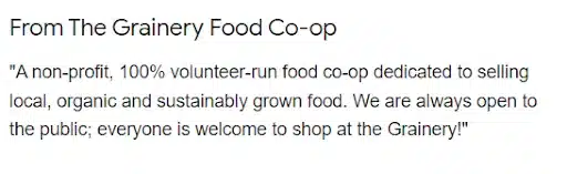 From The Grainery Food Co-op