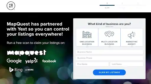 list your business on MapQuest