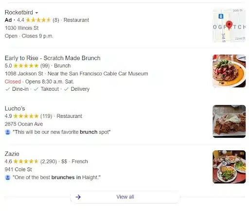 Google local 3 pack